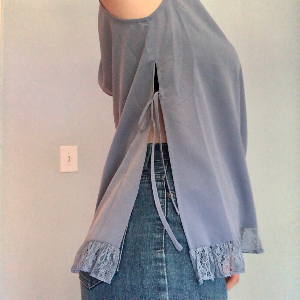 Blue lacy Tank